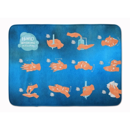 Carolines Treasures 19 x 27 in. Hand Washing Instructions Machine Washable Memory Foam Mat CK7314RUG